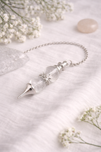 Pendule double sphère en cristal de roche