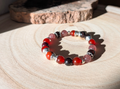 Bracelet en perles naturelles - love collection - rouge