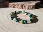 Bracelet en perles naturelles - love collection - vert