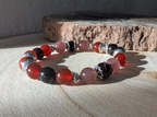 Bracelet en perles naturelles - love collection - rouge