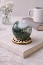 Sphère en Agate Mousse – 5 à 5,5 cm