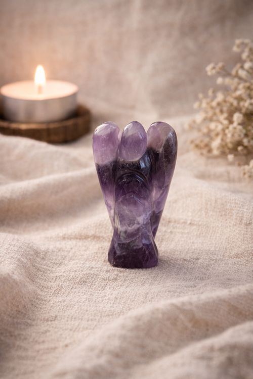 Ange en pierre naturelle - différents minéraux disponibles