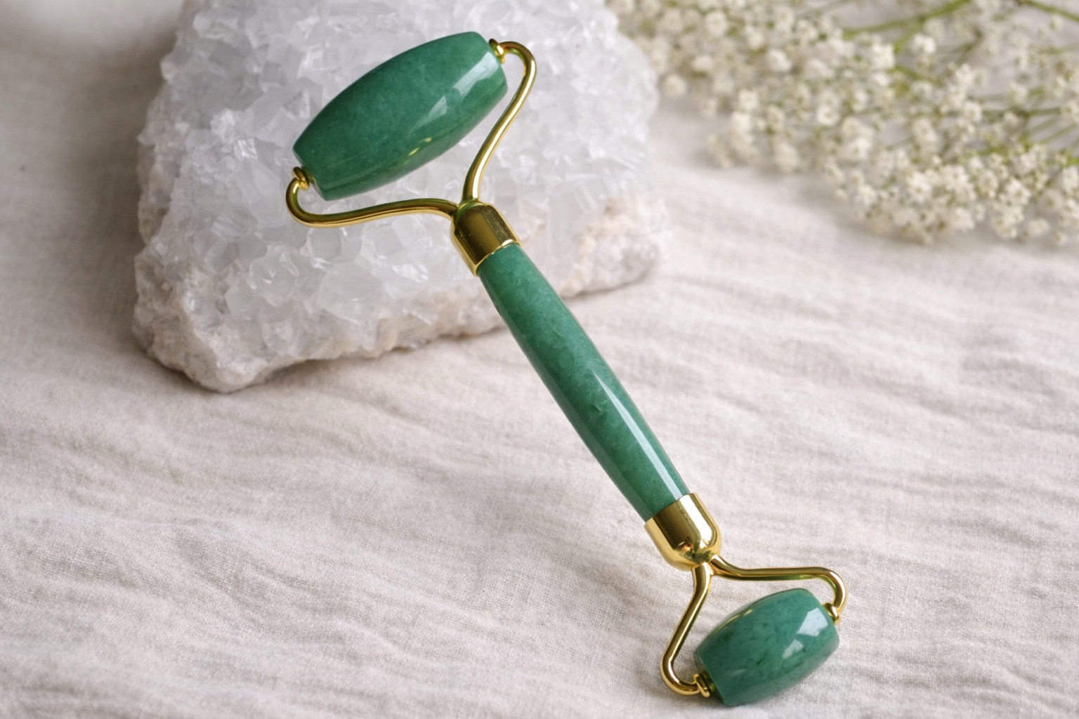 Rouleau de massage en aventurine