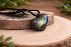 Collier coeur en labradorite