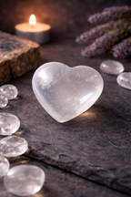 Cœur en cristal de roche (45 à 65 g)
