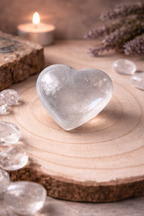 Cœur en cristal de roche (45 à 65 g)