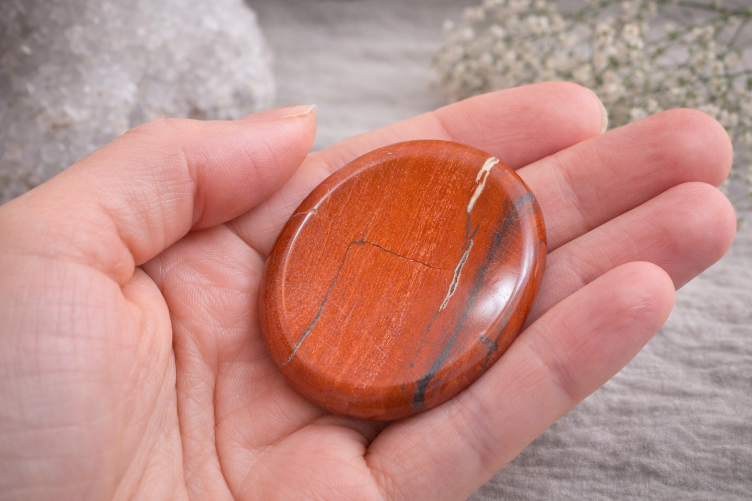 Pierre de pouce en Jaspe rouge