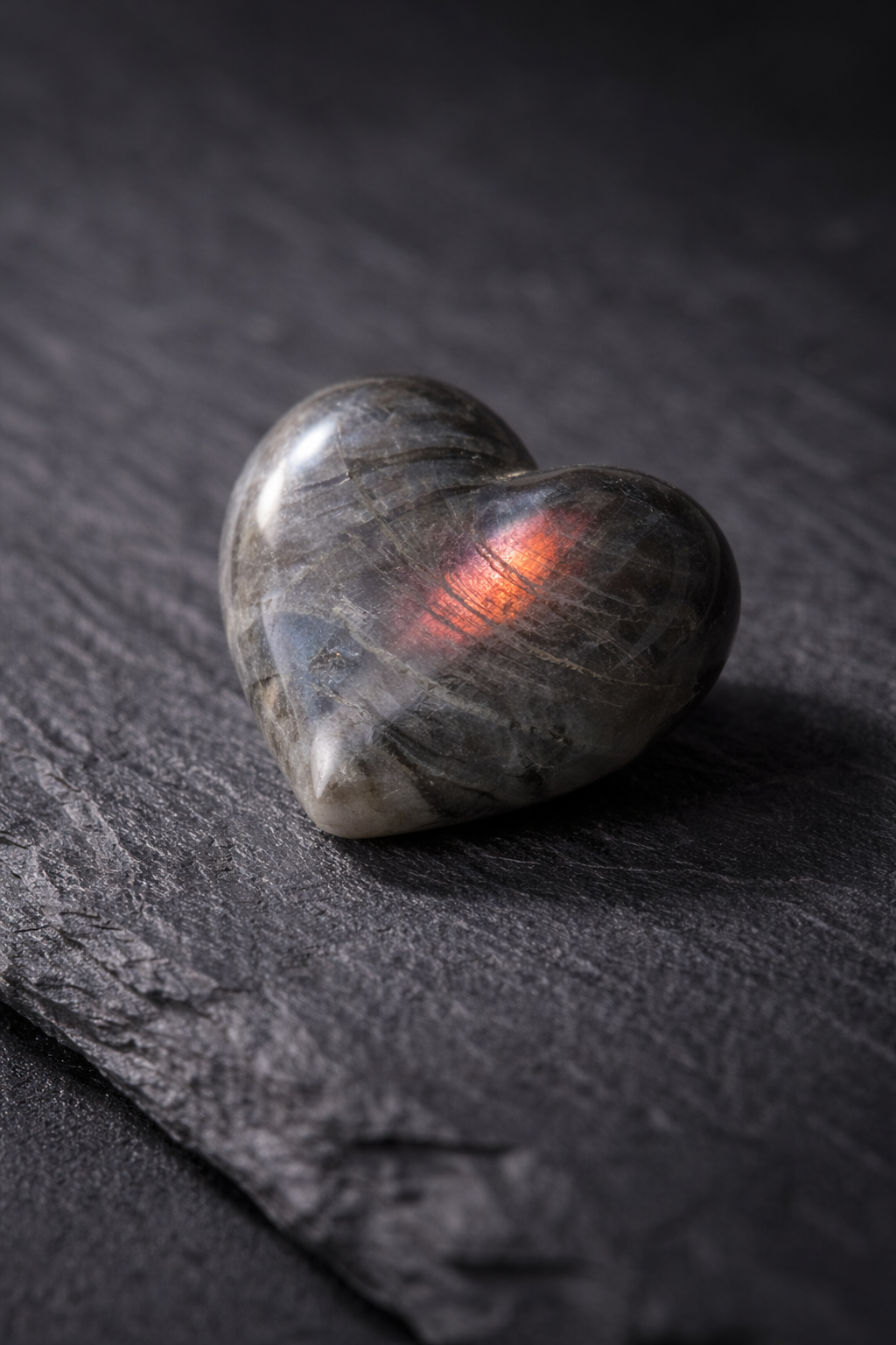 Coeur en labradorite