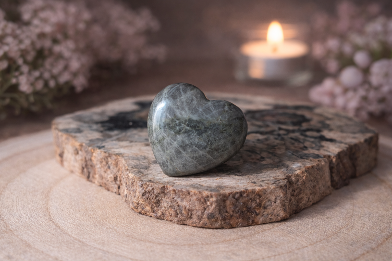 Coeur en labradorite