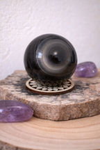 Sphère en Obsidienne Œil Céleste – 5,5 à 6 cm