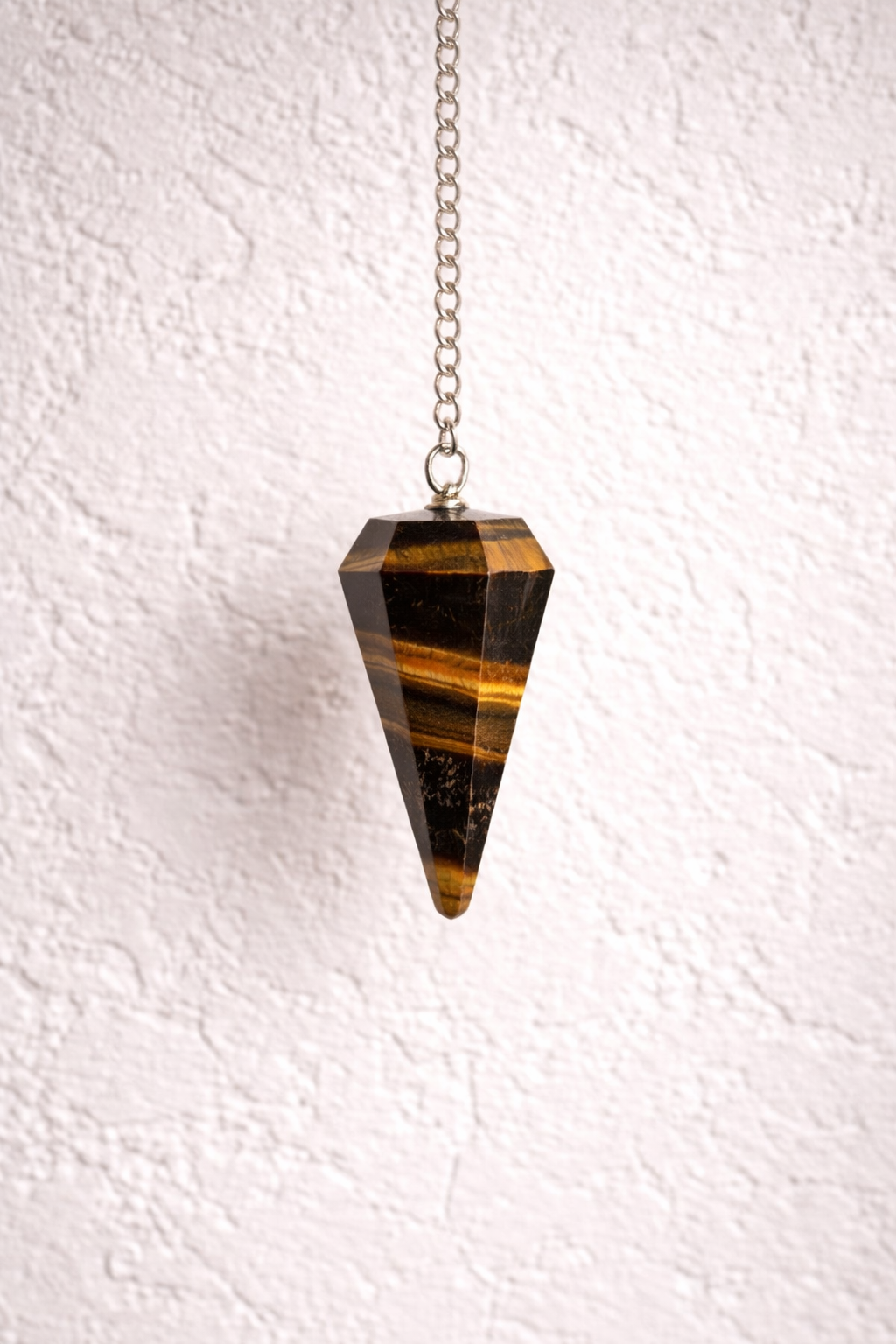 Pendule conique en œil de tigre