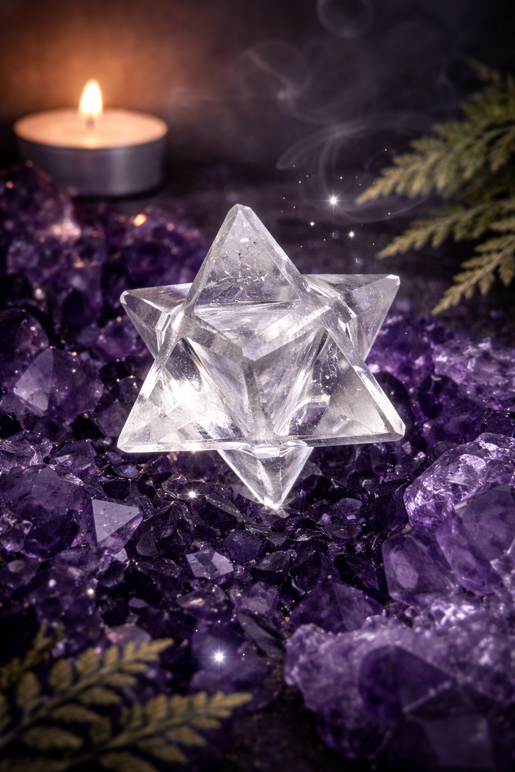 Merkaba en cristal de roche