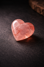 Coeur en quartz morango