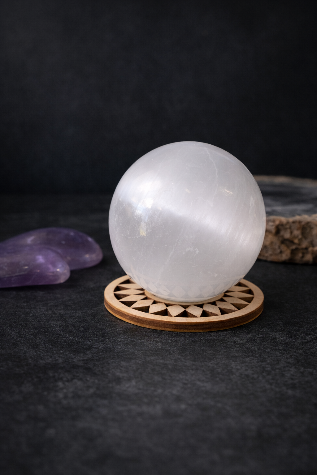 Sphère en Sélénite – 5,5 à 6 cm