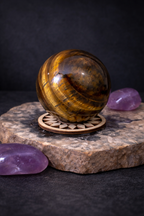 Sphère en Œil de tigre – 5,5 à 6 cm